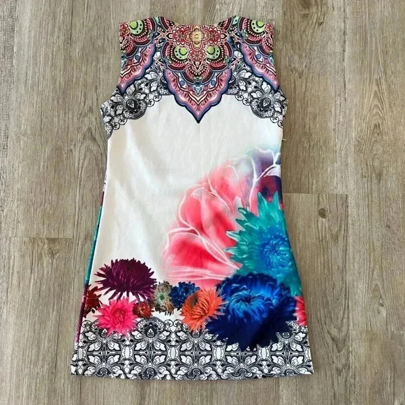 Womens Colorshow Fashion Unique Floral Beaded Dress - M - Picture 5 of 8